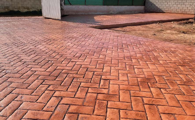 Adoquín de hormigón impreso estilo ladrillo